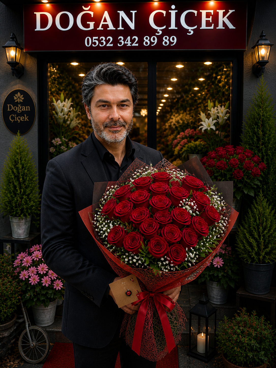 kýrmýzý gül buketi vip